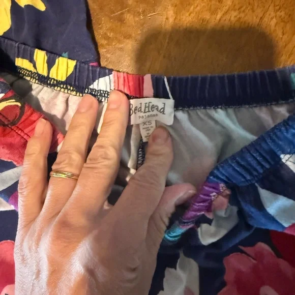 BedHead - Short Sleeve Cropped PJ Set - Painter's Floral - XS - Picture 4 of 5